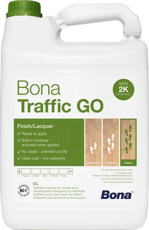 Bona Traffic GO — verniz aquoso bicomponente pronto para uso
